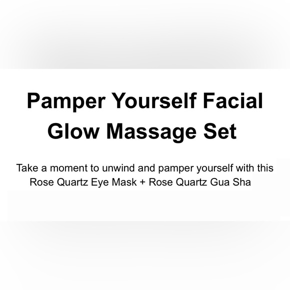Glowiest Rose Quartz Gua Sha Massage Tool & Eye Mask Gift Set - Picture 2 of 9